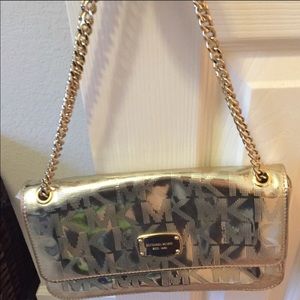 MK Michael Kors gold chain purse